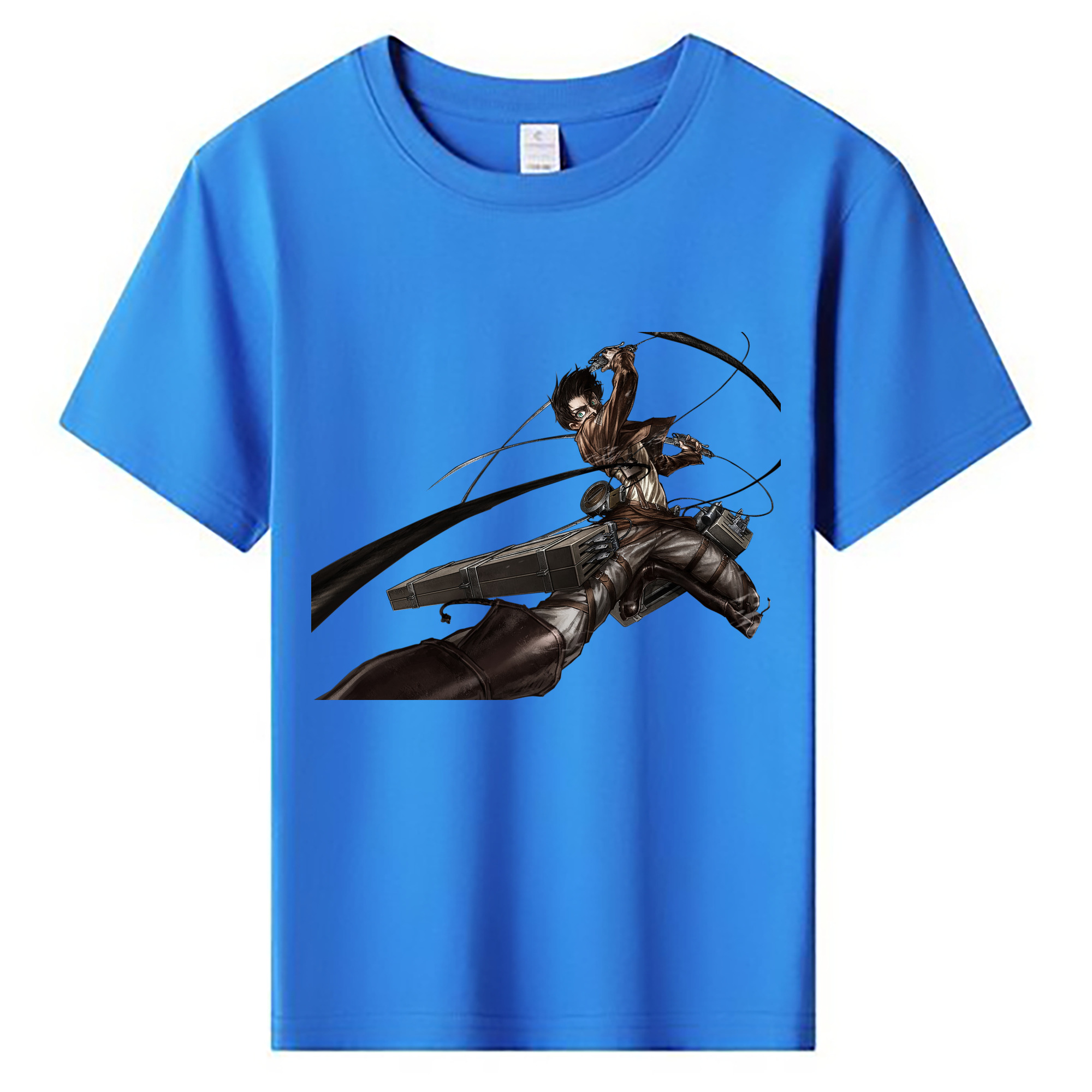 （画像用） 進撃の巨人 エレン･イェーガー Attack on Titan Eren Jäger 綿100％キッズTシャツ（フロントプリント）